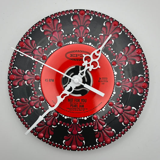 Pearl Jam "Not for You" Vintage 45 Record Clock