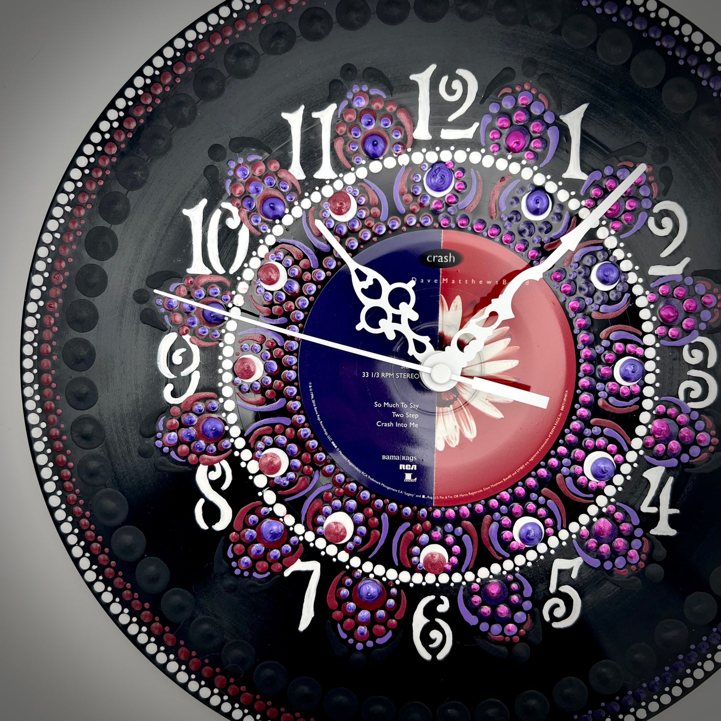 Dave Matthews Band "Crash" 20th Anniversary Ed., 12 inch Single Vinyl Mandala Clock