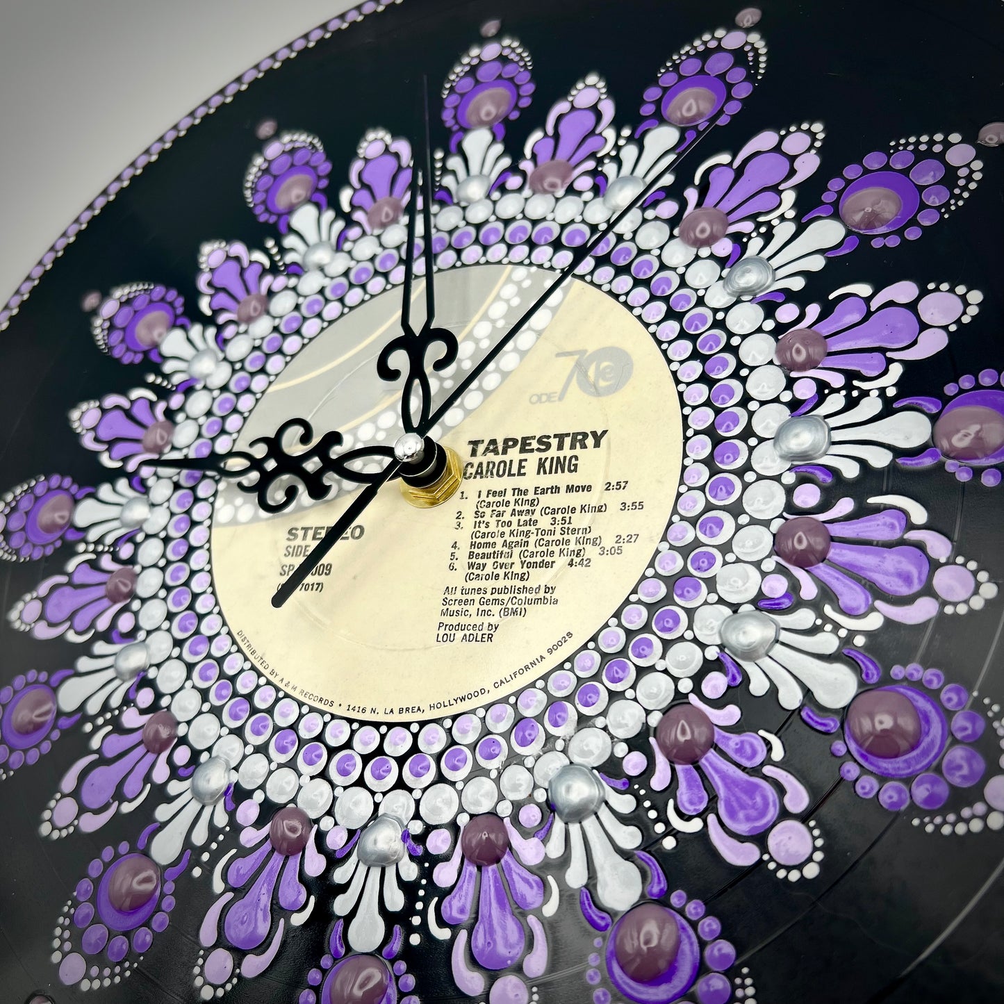 Carol King "Tapestry" Vintage Vinyl Record Clock; Original 1971 Pressing