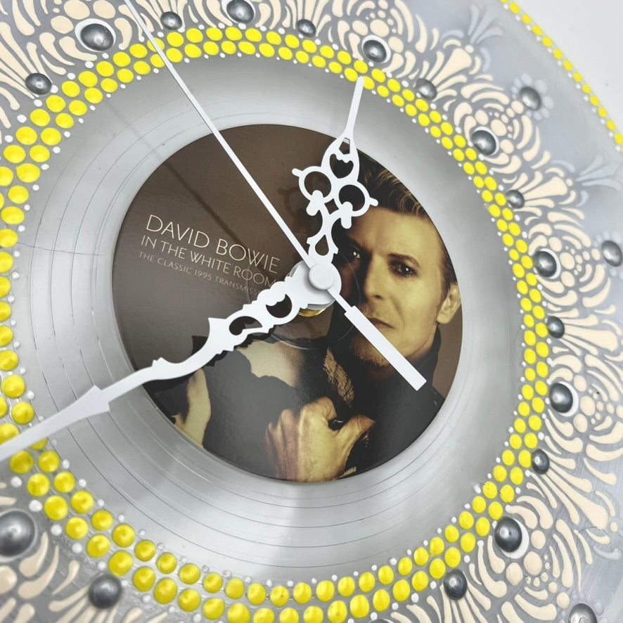 David Bowie, "In the White Room" Vinyl Record Clock: Clear Pressing
