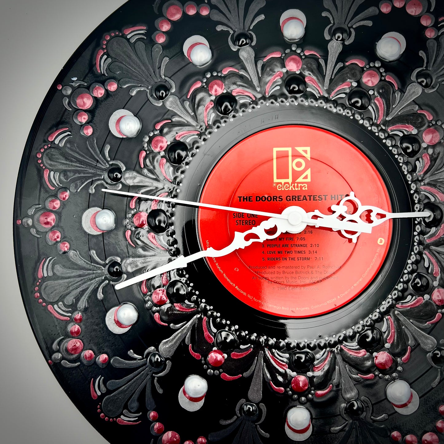 The Doors "Greatest Hits" Vintage Vinyl Record Clock: