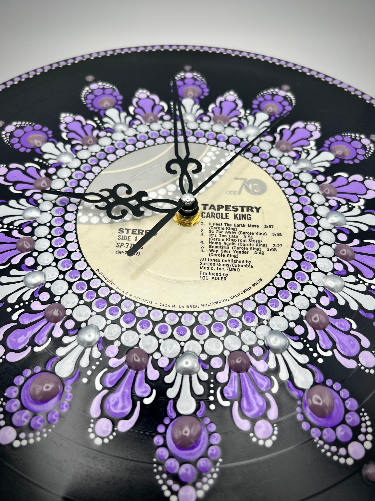 Carol King "Tapestry" Vintage Vinyl Record Clock; Original 1971 Pressing