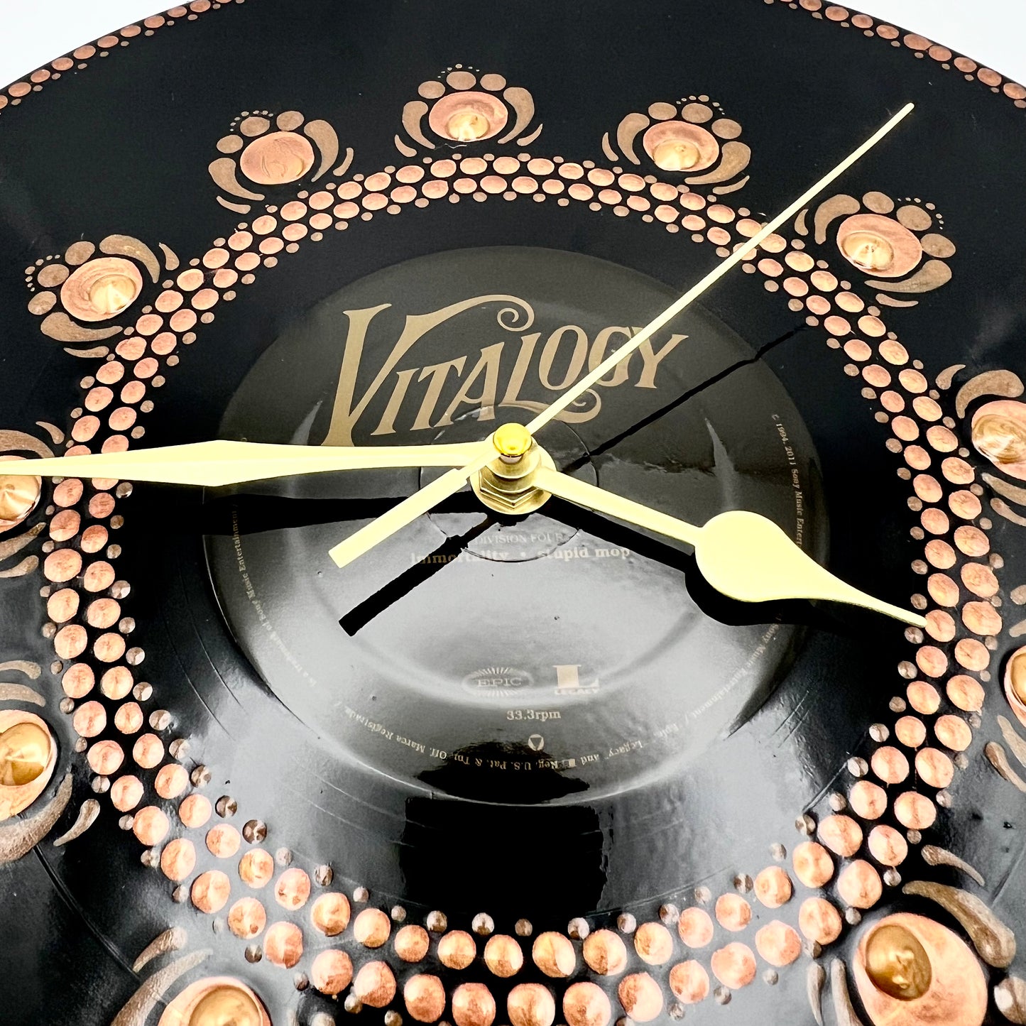 Pearl Jam "Vitalogy" 12 inch Vinyl Mandala Clock, RE
