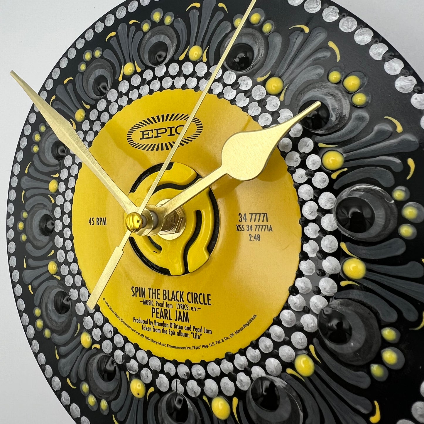 Pearl Jam "Spin the Black Circle": Vintage 45 Record Clock