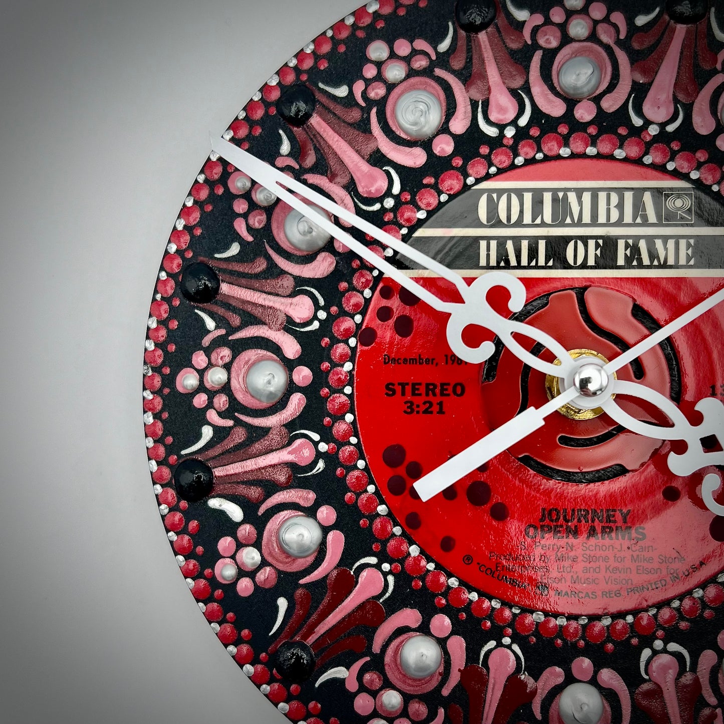 Journey "Open Arms" Vintage 45 Record Clock