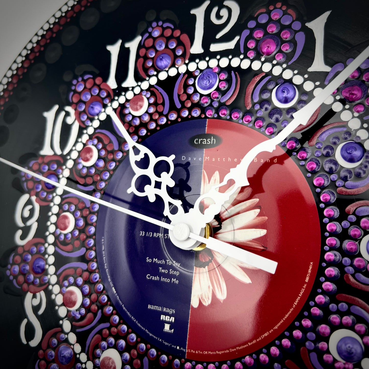 Dave Matthews Band "Crash" 20th Anniversary Ed., 12 inch Single Vinyl Mandala Clock
