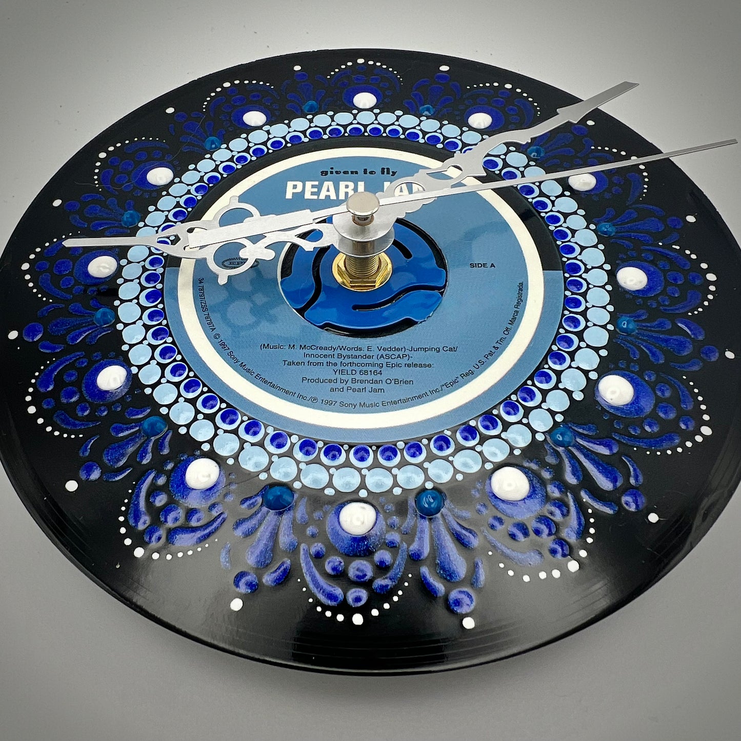 Pearl Jam "Given to Fly" Vintage 45 Record Clock