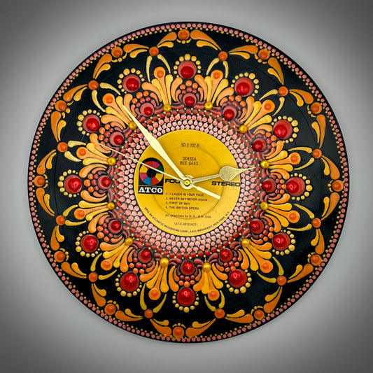 Bee Gees "Odessa" Vintage Vinyl Record Clock: 1969 First Pressing