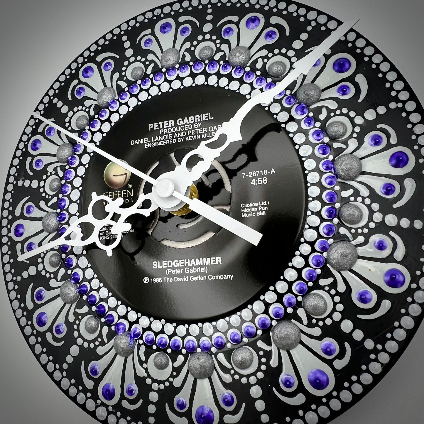 Peter Gabriel "Sledgehammer" Vintage 45 Record Clock