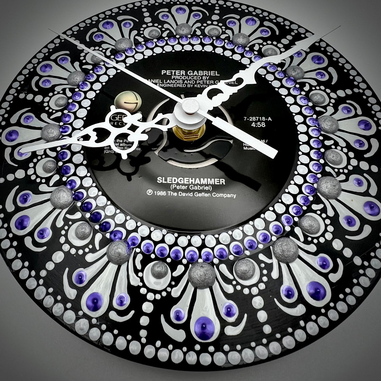 Peter Gabriel "Sledgehammer" Vintage 45 Record Clock