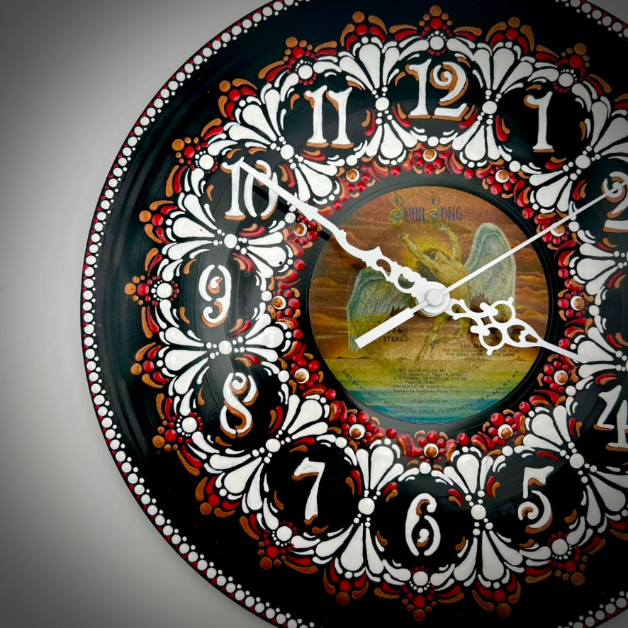 Led Zeppelin's "The Song Remains the Same" Vintage Vinyl Record Clock: Original 1976 Pressing