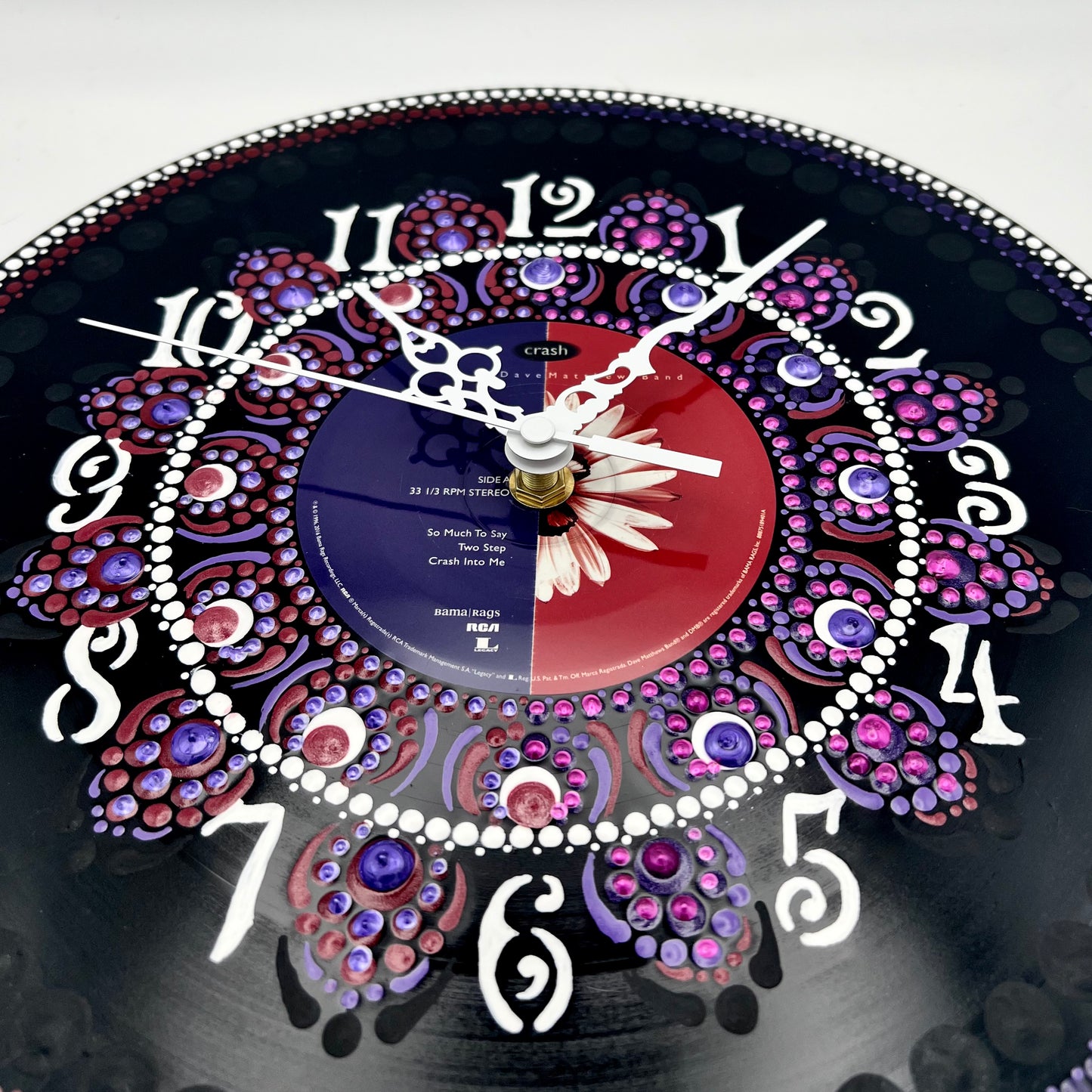 Dave Matthews Band "Crash" 20th Anniversary Ed., 12 inch Single Vinyl Mandala Clock