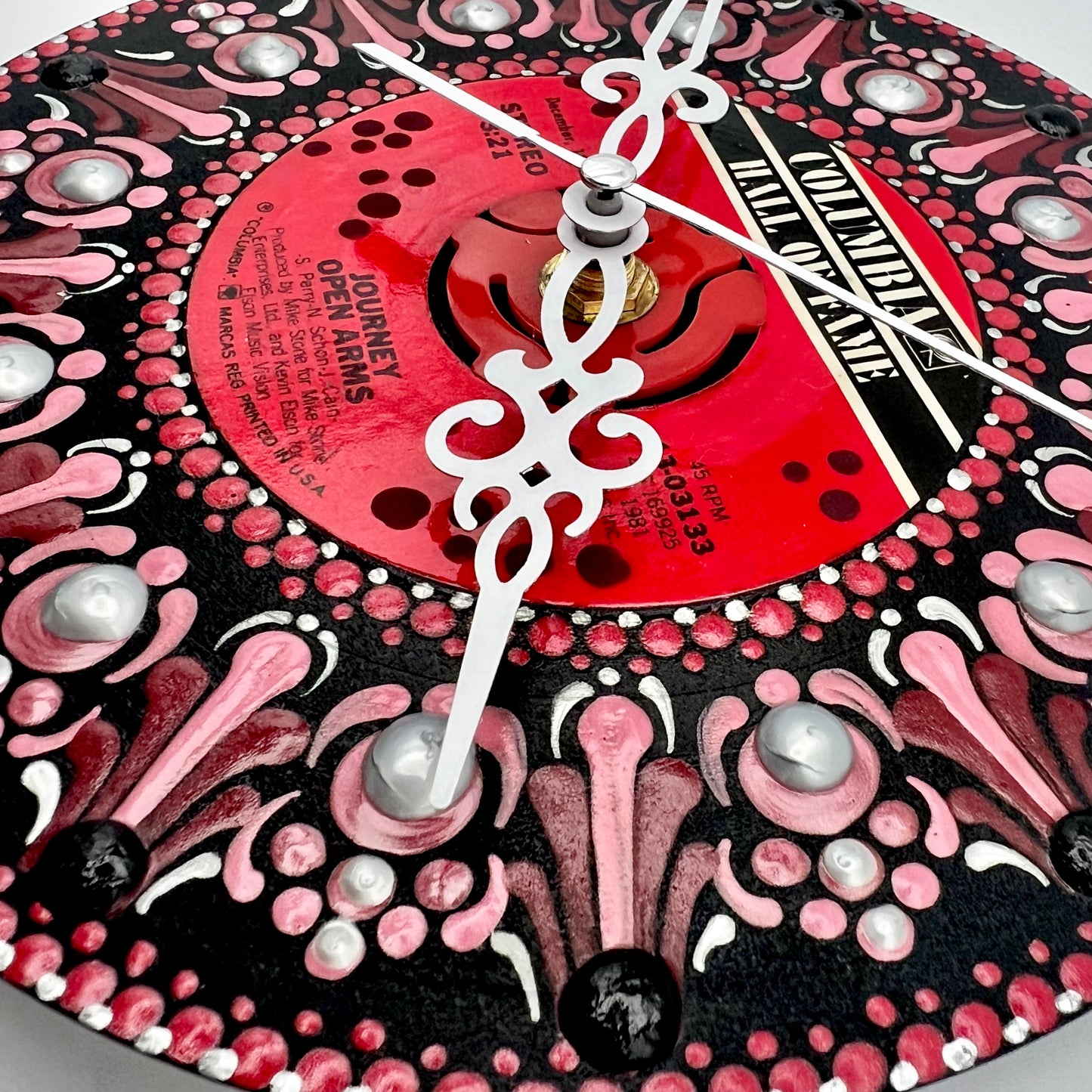 Journey "Open Arms" Vintage 45 Record Clock