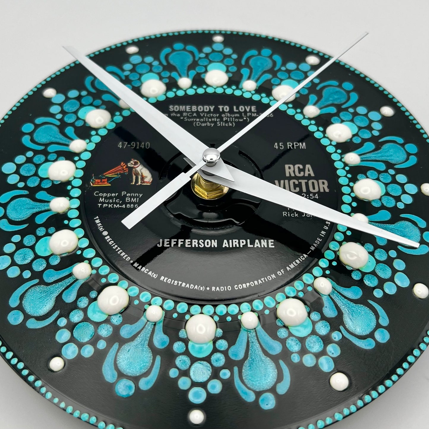 Jefferson Airplane "Somebody to Love", Vintage 45 Record Clock