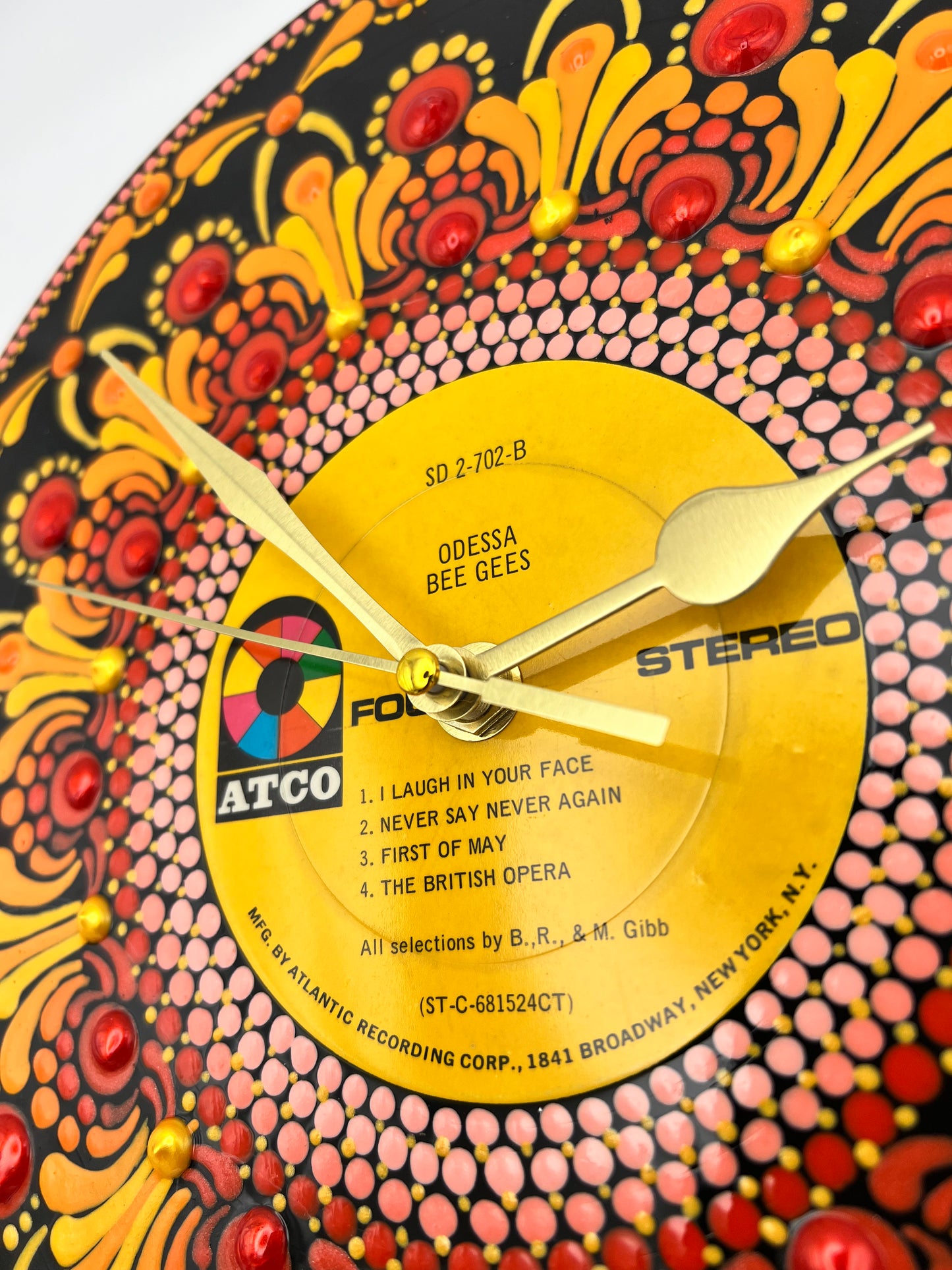 Bee Gees "Odessa" Vintage Vinyl Record Clock: 1969 First Pressing