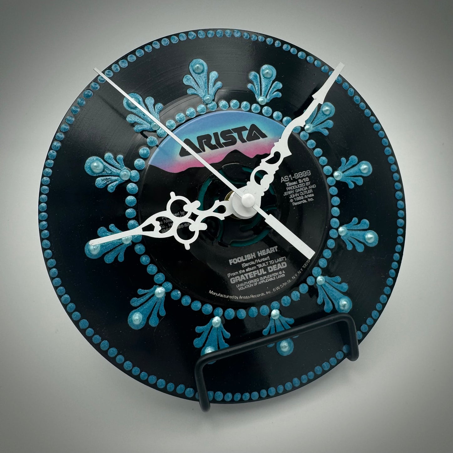 Grateful Dead's "Foolish Heart" Vintage 45 Record Clock