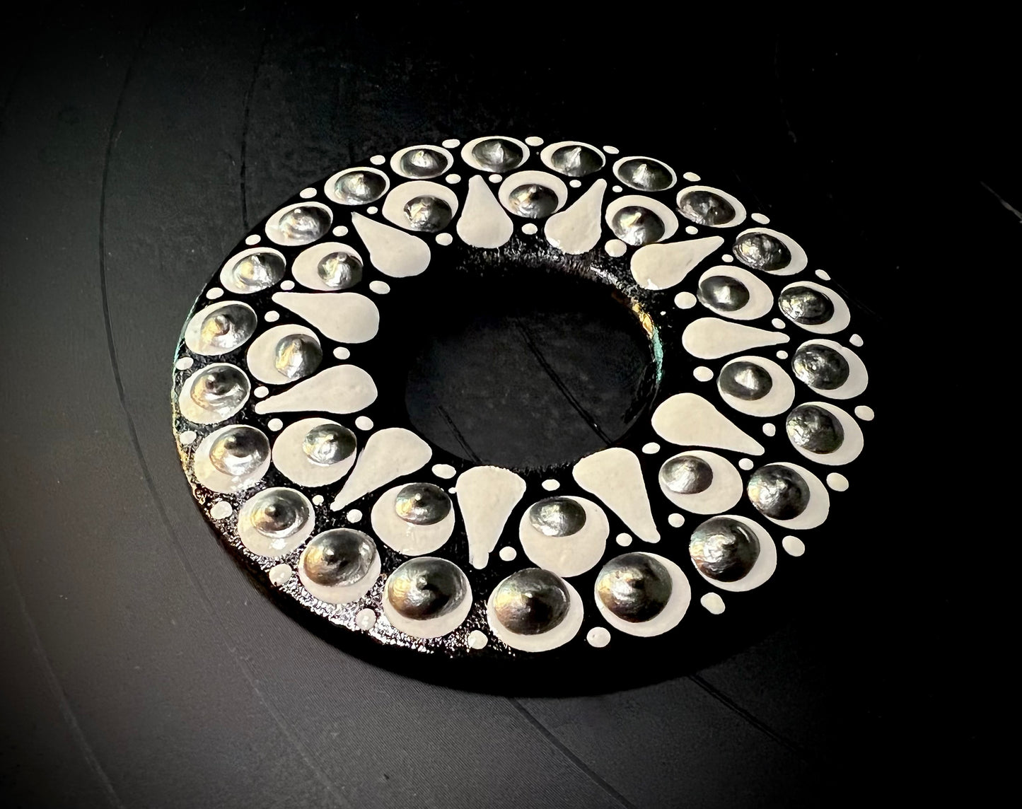 Custom Mandala Necklace: Monochrome