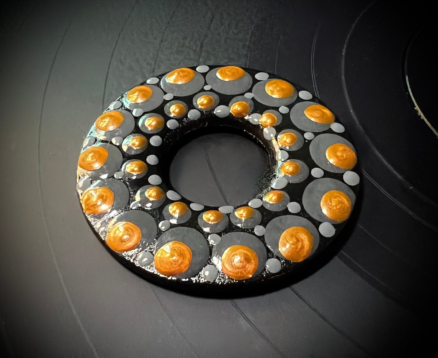 Custom Mandala Necklace: Gold, Silver, and Gray