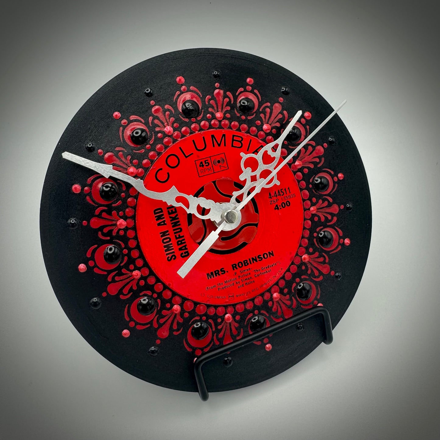 Simon & Garfunkel "Mrs. Robinson" Vintage 45 Record Clock