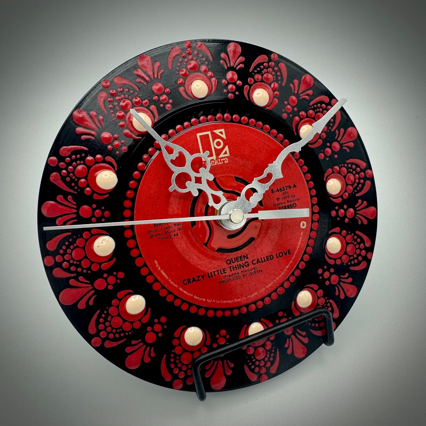 Queen's "Crazy Little Thing Called Love" Vintage 45 Record Clock