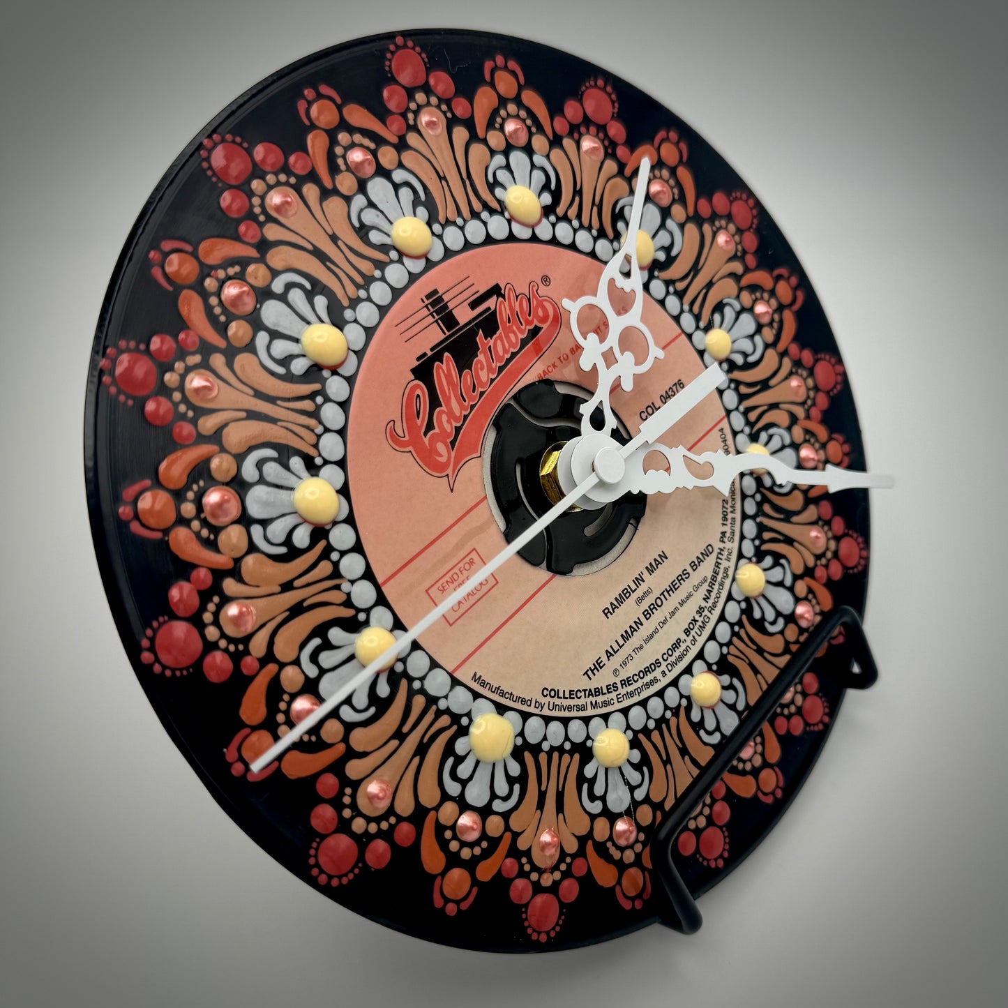 The Allman Brothers "Ramblin' Man" Vintage 45 Record Clock