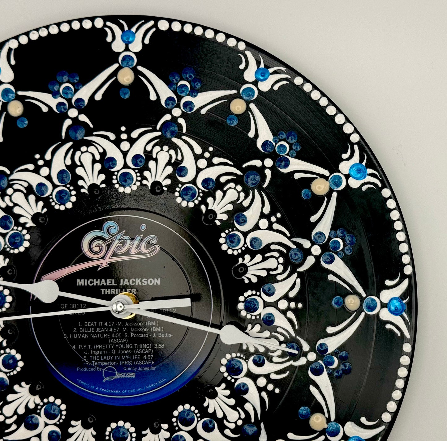 Michael Jackson's "Thriller" Vintage Vinyl Record Clock: Original 1982 Pressing