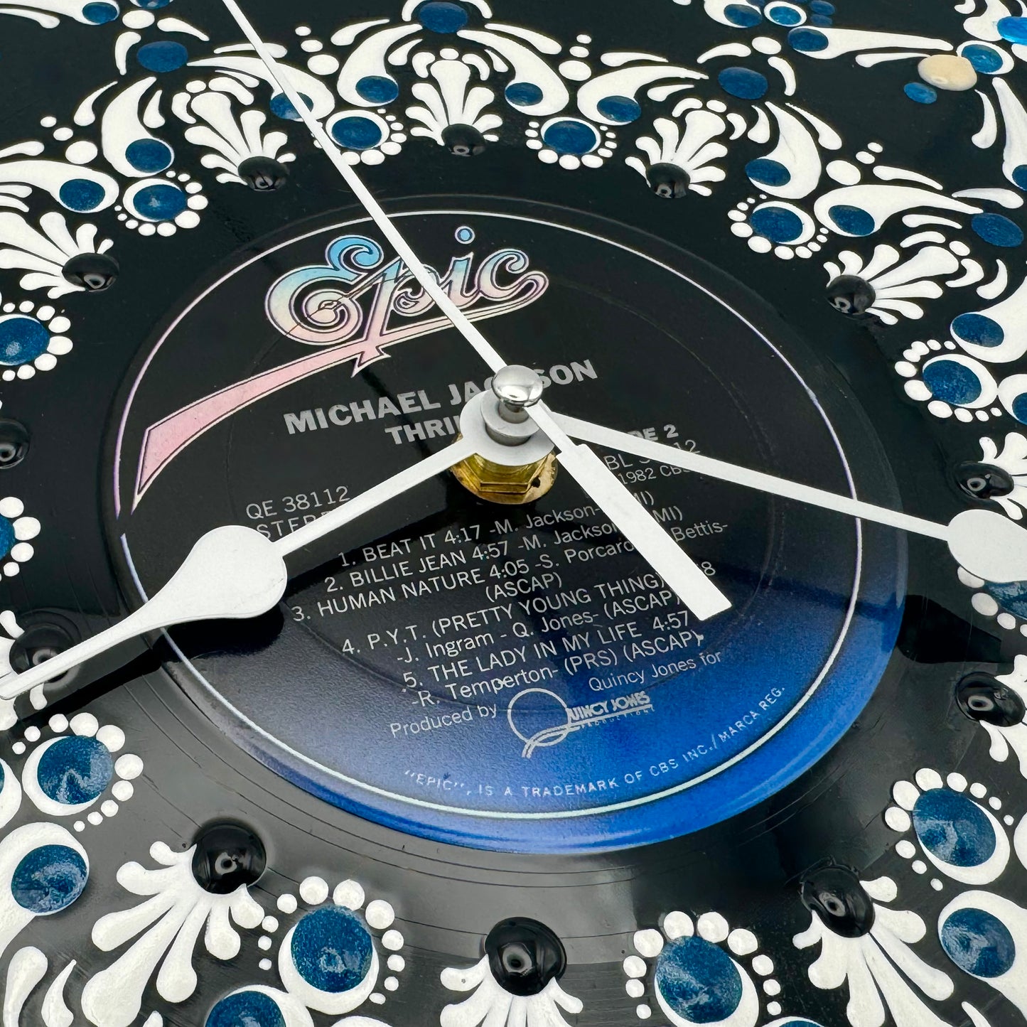 Michael Jackson's "Thriller" Vintage Vinyl Record Clock: Original 1982 Pressing