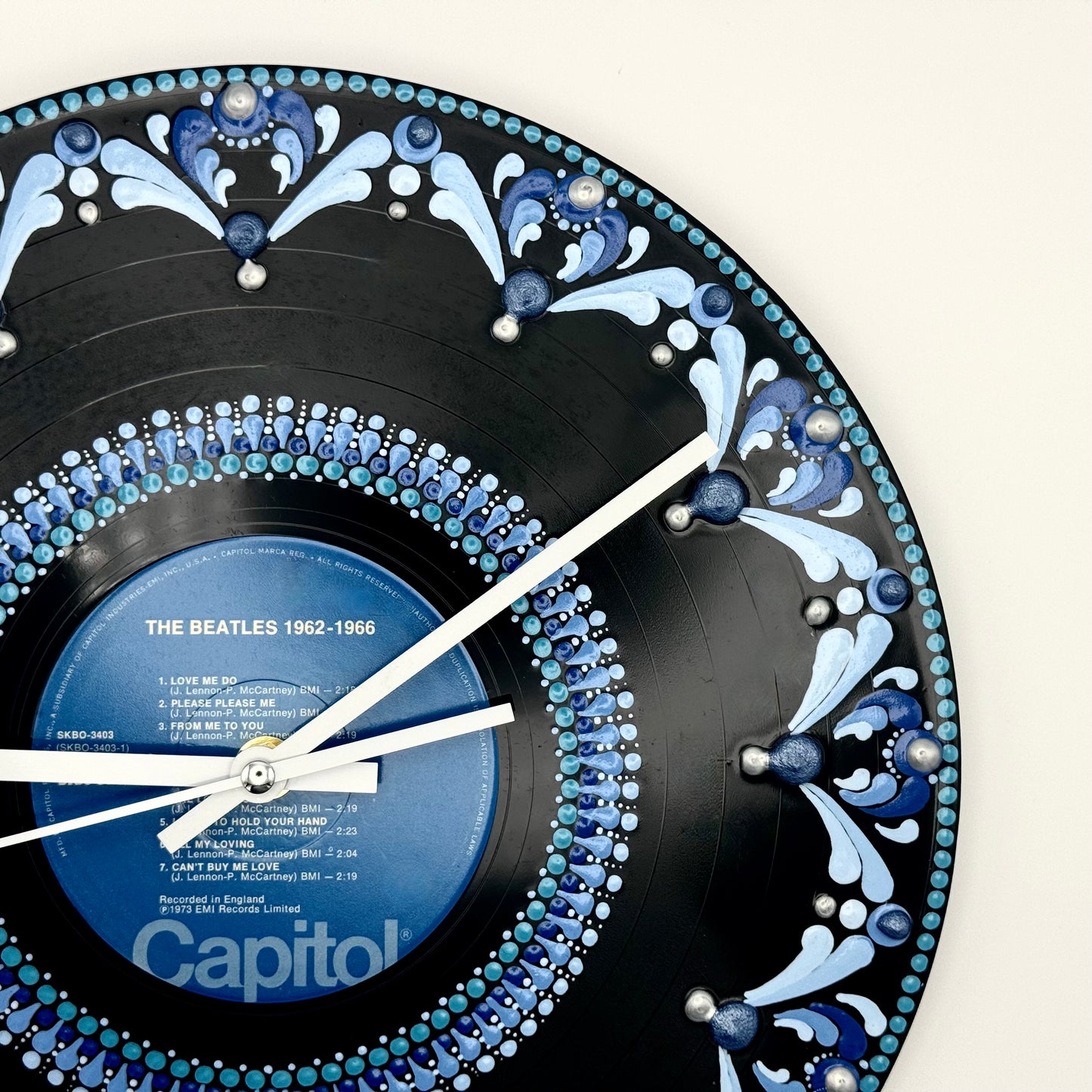 Beatles "1962 to 1966" Vintage Vinyl Record Clocks: Original 1973 Pressing