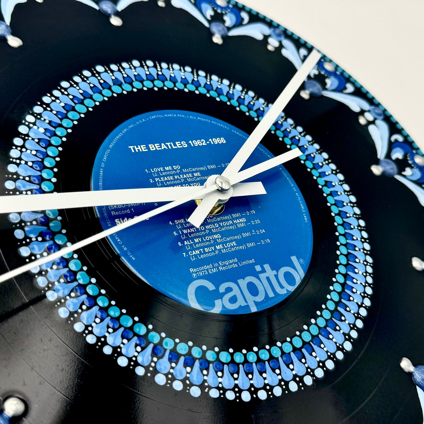 Beatles "1962 to 1966" Vintage Vinyl Record Clocks: Original 1973 Pressing