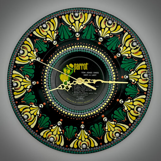 Tom Jones "She's a Lady" Vintage Vinyl Record Clock