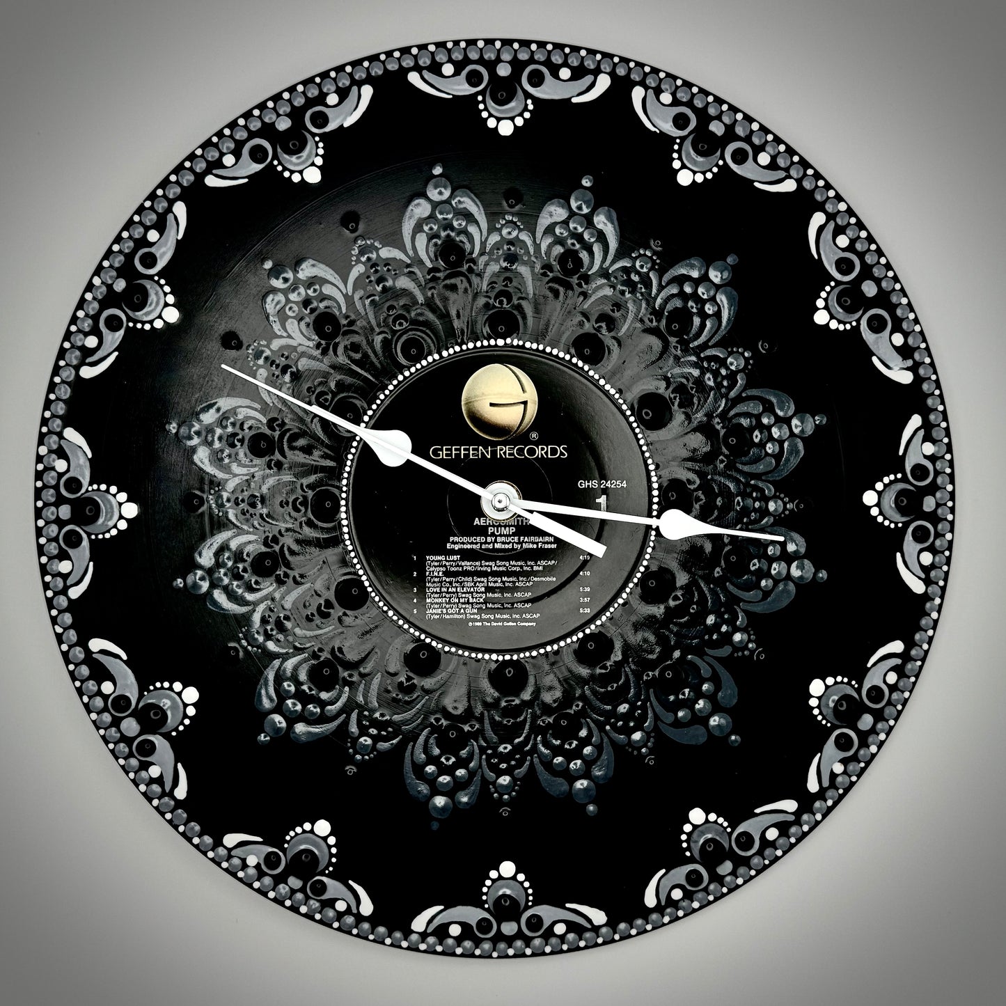 Aerosmith "Pump" Vinyl Record Clock; Original 1989 Pressing