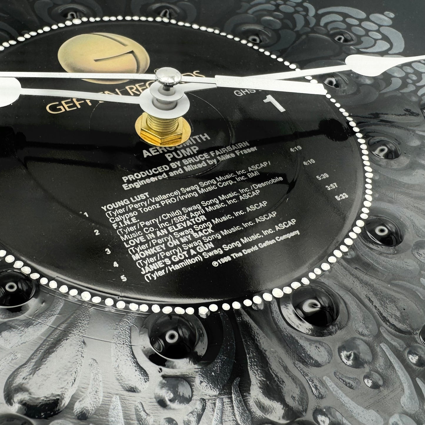 Aerosmith "Pump" Vinyl Record Clock; Original 1989 Pressing