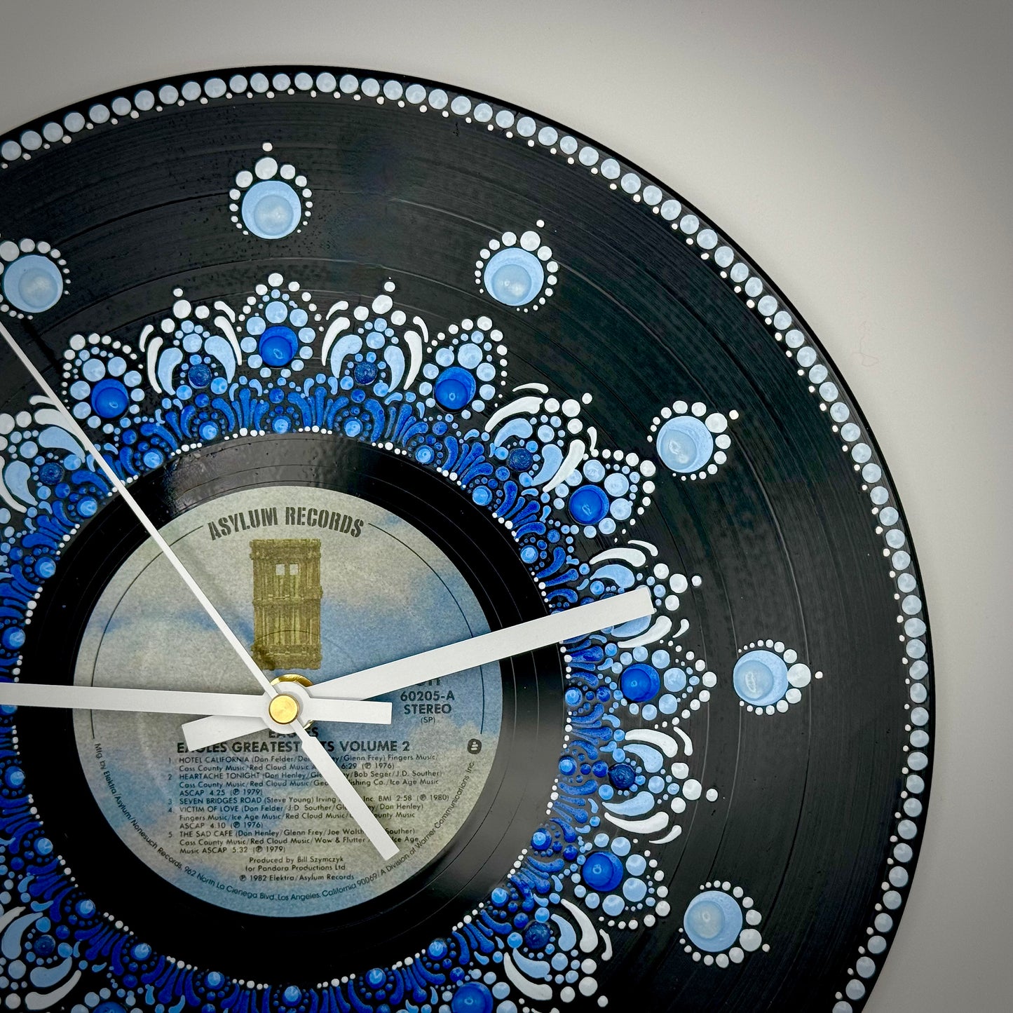 Eagles "Greatest Hits, Vol 2." Vintage Vinyl Record Clock: 1982 Original Pressing