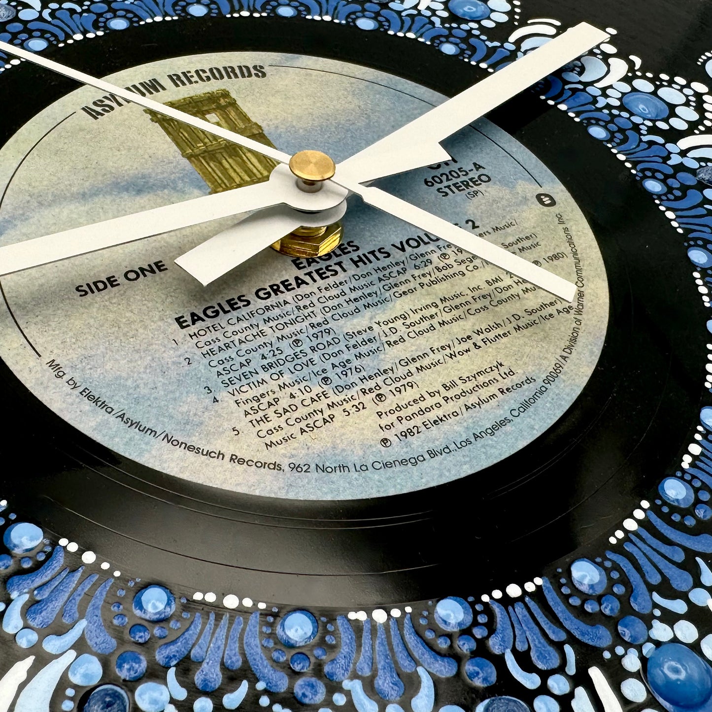 Eagles "Greatest Hits, Vol 2." Vintage Vinyl Record Clock: 1982 Original Pressing