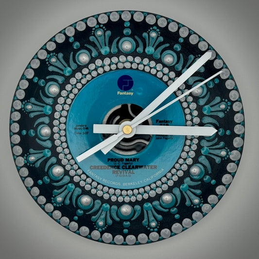 Credence Clearwater Revival "Proud Mary" 45 Record Single Clock