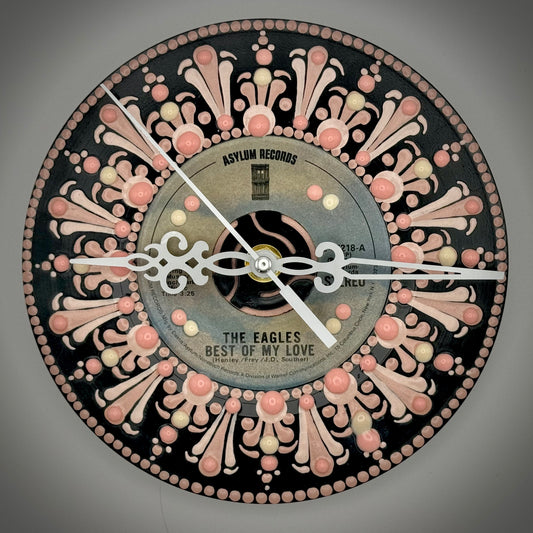 Eagles "Best of My Love" Vintage 45 Record Clock