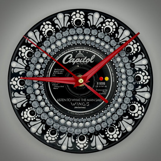 Paul McCartney & Wings "Listen to What the Man Said" Vintage 45 Record Clock: 1975