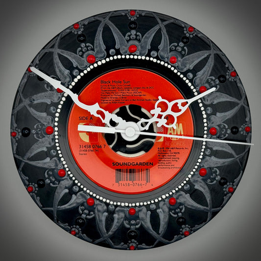 Soundgarden's "Black Hole Sun" Vintage 45 Record Clock
