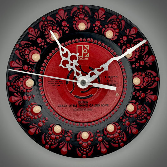 Queen's "Crazy Little Thing Called Love" Vintage 45 Record Clock