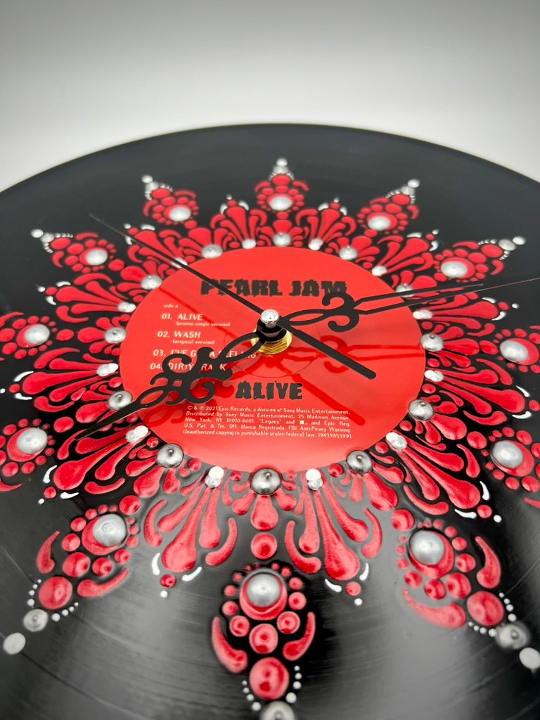 Pearl Jam Vinyl Record Clocks