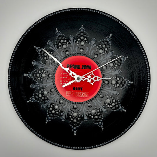 Pearl Jam "Alive" 12 inch Single Vinyl Mandala Clock