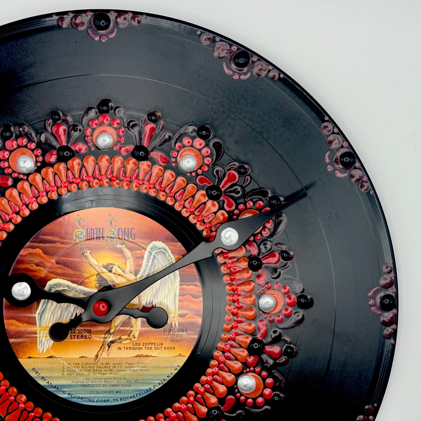 Led Zeppelin's "In Through the Out Door" Vintage Vinyl Record Clock: Original 1979 Pressing