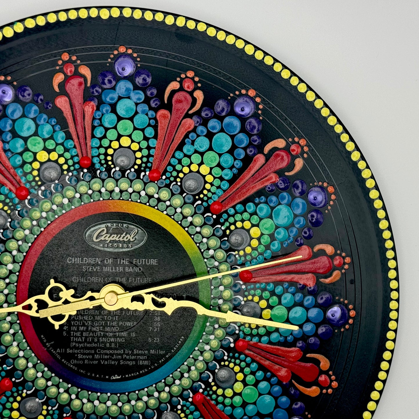 Steve Miller Band "Children of the Future" Vintage Vinyl Record Clock: Original 1968 Pressing