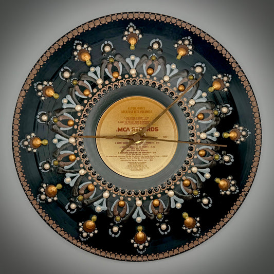 Elton John's "Greatest Hits Vol. 2." Vintage Vinyl Record Clock: Original 1977 First Pressing