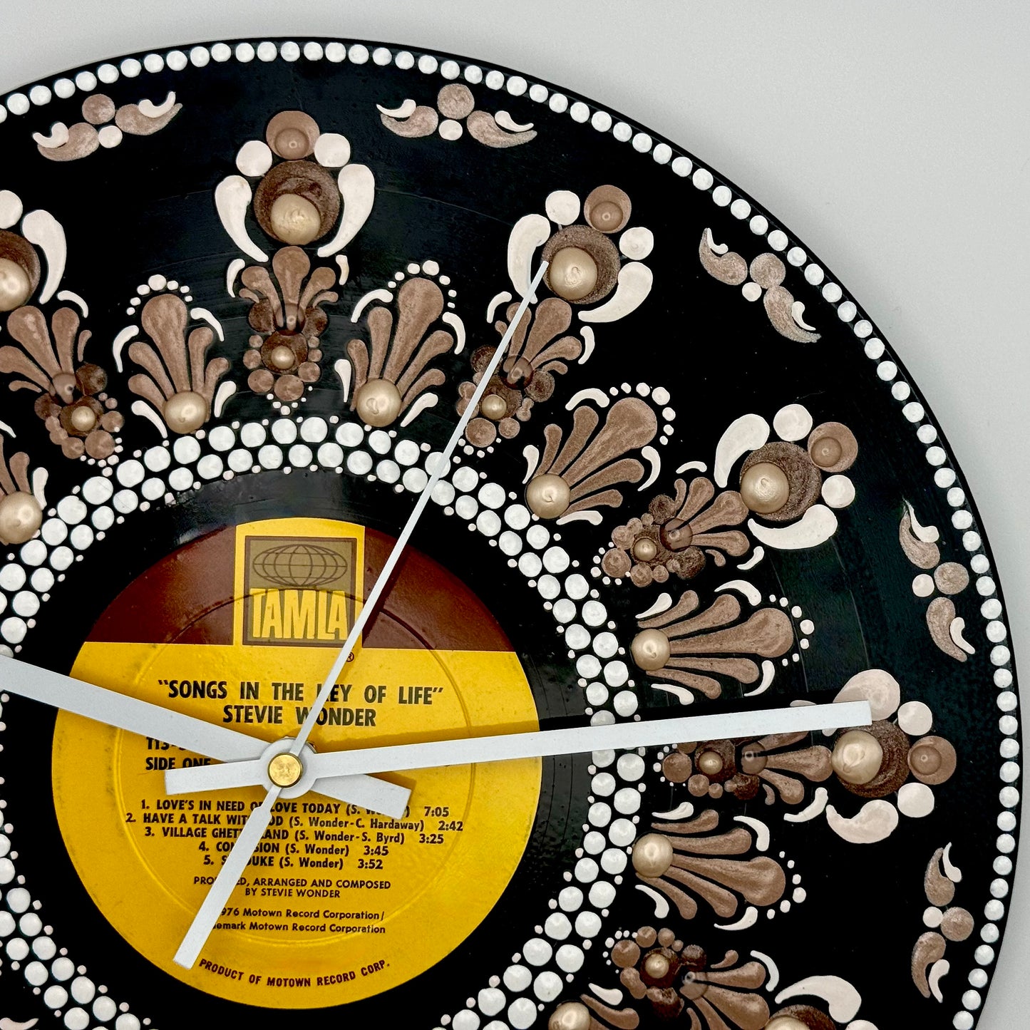 Stevie Wonder's "Songs in the Key of Life" Vintage Vinyl Record Clock: Original 1976 Pressing