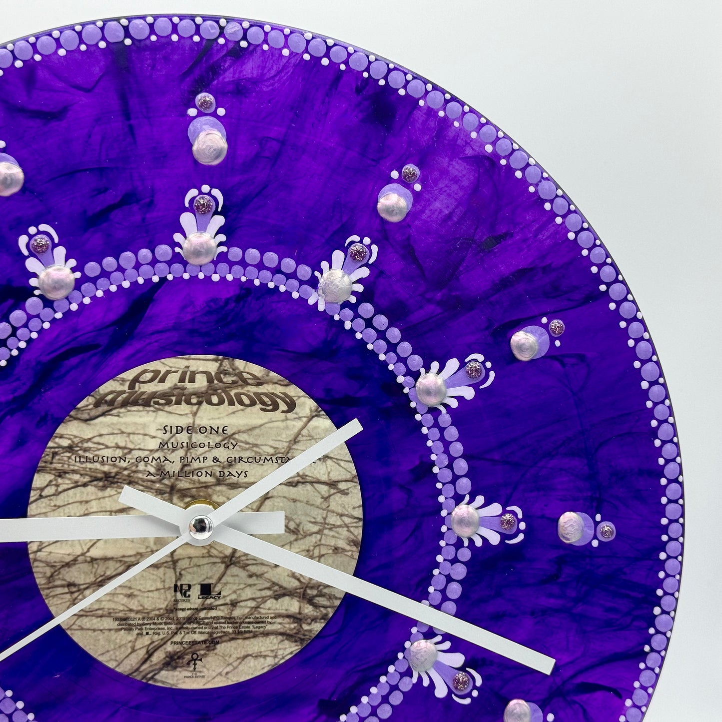 Prince's "Musicology" Vinyl Record Clock: Special Edition Purple Pessing