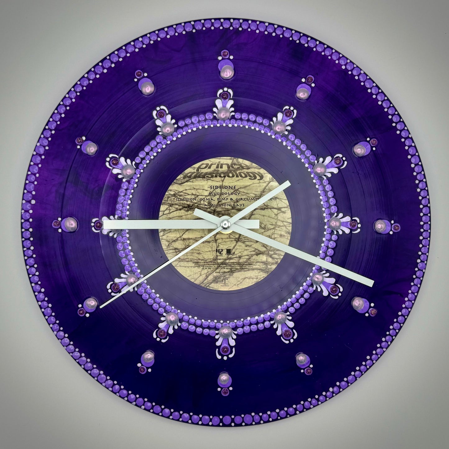 Prince's "Musicology" Vinyl Record Clock: Special Edition Purple Pessing