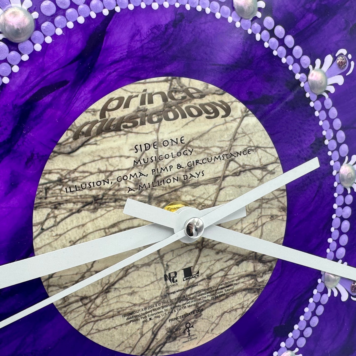 Prince's "Musicology" Vinyl Record Clock: Special Edition Purple Pessing