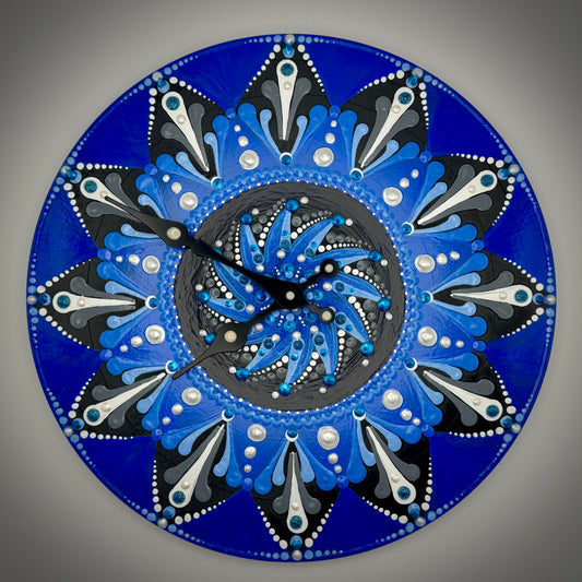 Album Record Vinyl Clocks; Brilliant Blues Mandala