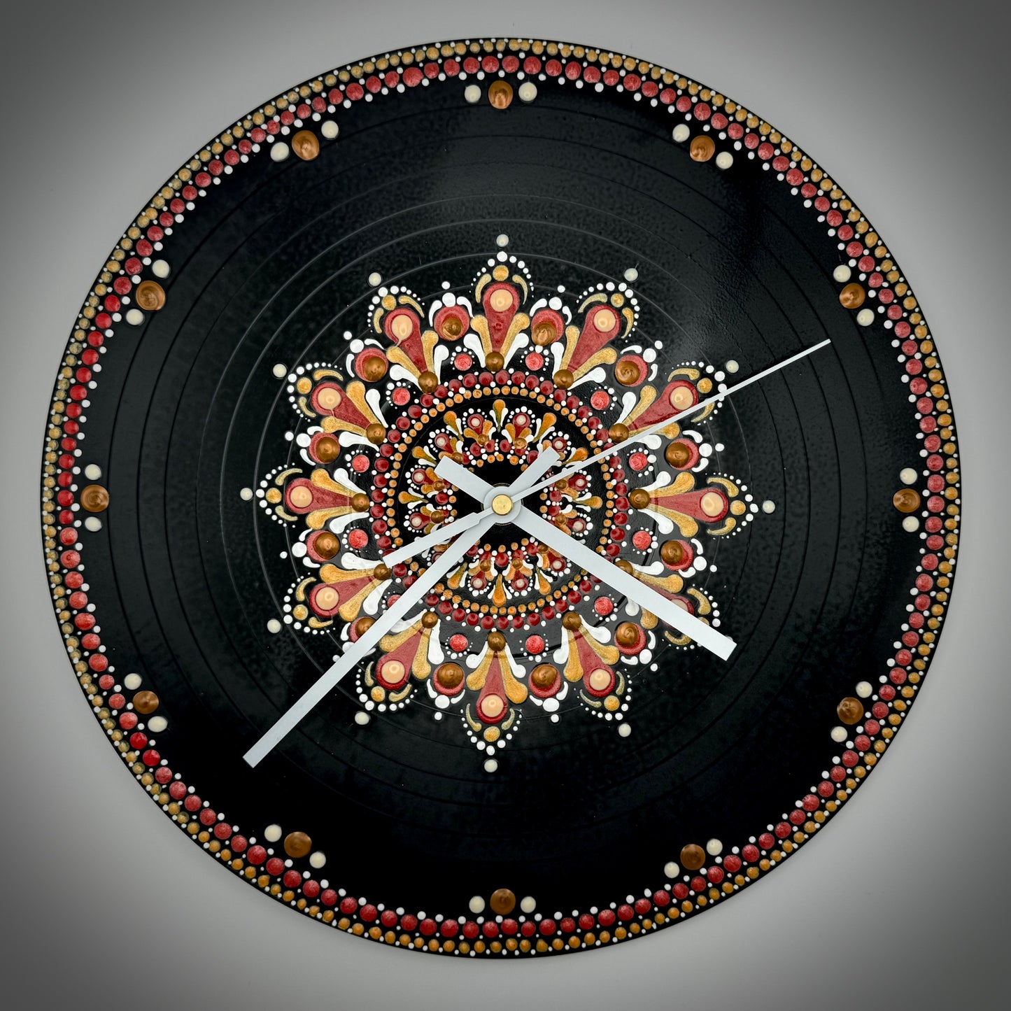 Album Record Vinyl Clocks; Brilliant Orange Mandala